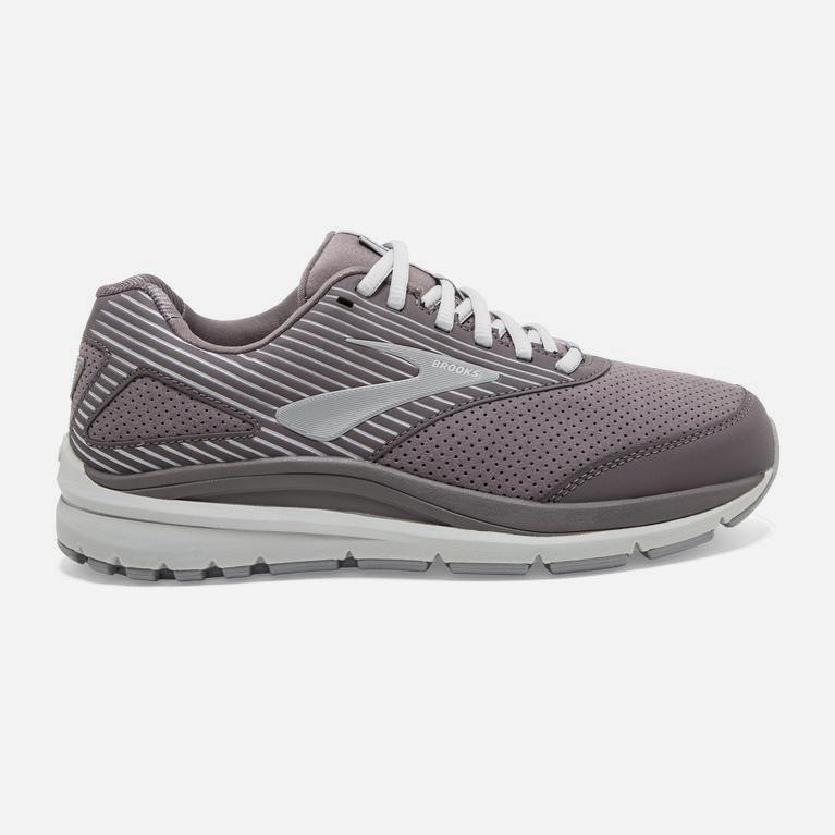 Brooks Addiction Walker Suede Womens Walking Shoes Ireland Shark/Alloy/Oyster (DHWN-47259)